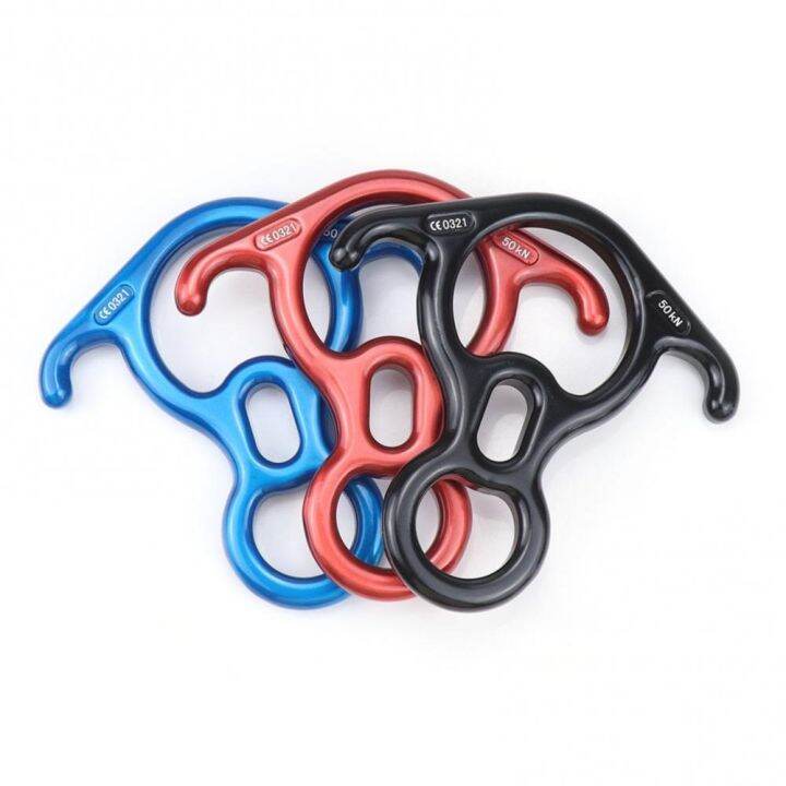 aluminum-climbing-descender-50kn-figure-8-word-rope-descender-rappel-ring-rappelling-gear-belay-device-lock-buckle-equipement