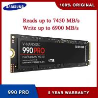 หน่วยความจำแล็ปท็อปโซลิดสเตทไดรฟ์ SSD Samsung 990 PRO Samsung ที่ฮาร์ดดิสก์ดิสก์จัดเก็บข้อมูลความเร็วสูงความจุสูง