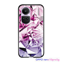 เคสเคสโทรศัพท์มือถือสำหรับ OPPO Reno10 Pro 5G Reno 10 Pro 5G ฝาหลังกระจกเทมเปอร์กันกระแทก