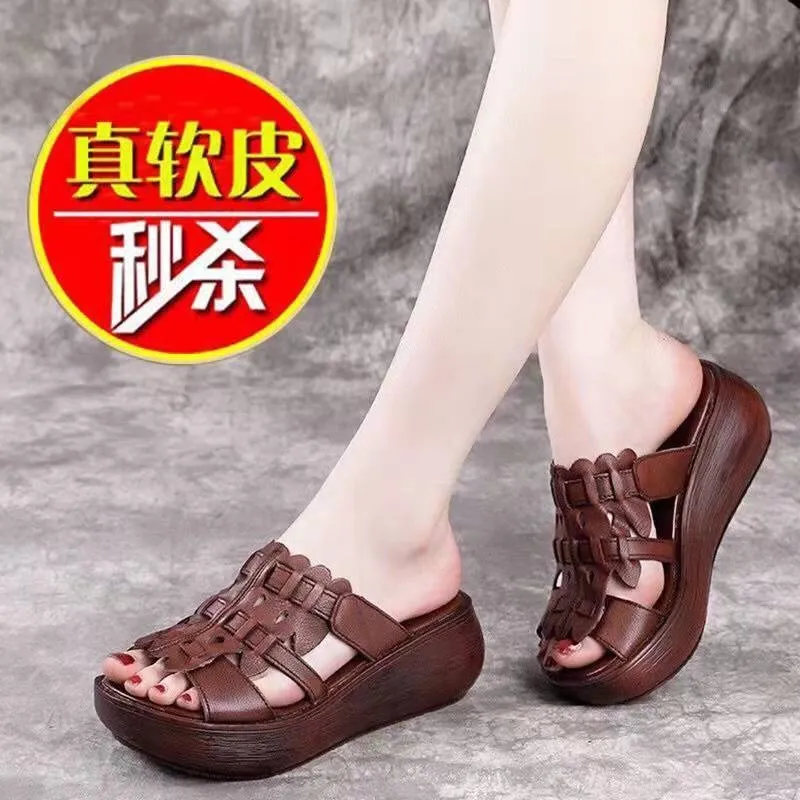 soft leather sandals women's