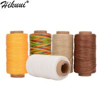 【DT】hot！ 4pc Color/Set 0.8mm Waxed Thread Leather Cord Hand Stitching Flat 40 Color Sewing