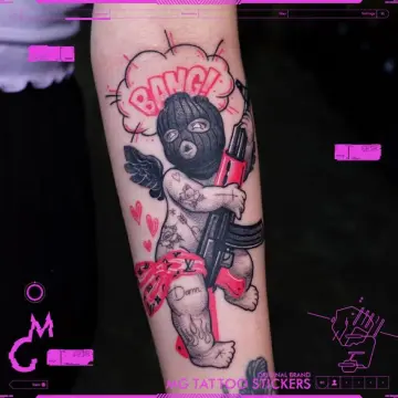 Gangster Chick  Amanda Trouble Tattoo