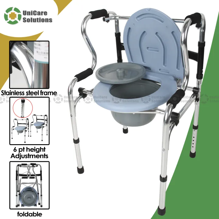 UniCare Solutions 963L Chair Walker Multipurpose Commode Chair Arinola