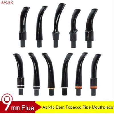 OLDFOX Wooden Pipe Stems Pipe Mouthpiece Straight Fit For 9mm Filters Plastic Acrylic Replace Mouthpieces 1 Pc/Lot