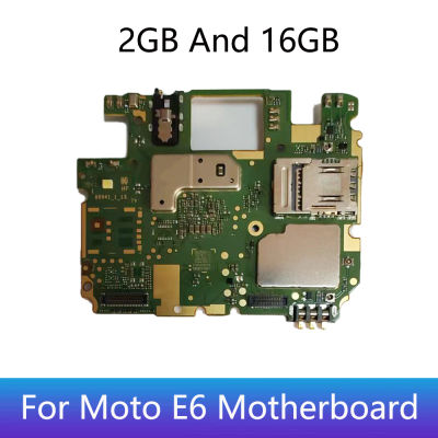 แผงวงจรเมนบอร์ดอิเล็กทรอนิกส์แบบปลดล็อคพร้อมชิปสำหรับ Motorola Moto XT2005-3 E6,XT2005-1, XT2005DL