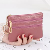 2023 Fashion Women Wallet Clutch Three Zip Female Short Small Coin Purse New Brand Design Soft Mini Card Holder Wallet Money Bag