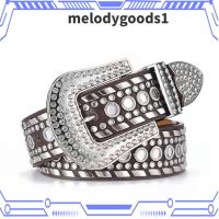 pengwei Melodygoods1 เข็มขัดเพชรเทียม เข็มขัดกว้าง เข็มขัดเพชร สําหรับผู้หญิง