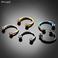 10Pcs/lot Titanium 16G 8mm Nose Septum Piercing Kits Horseshoe Ring Helix Cartiliage Eyebrow Pircing Nipple Earring Sexy Jewelry