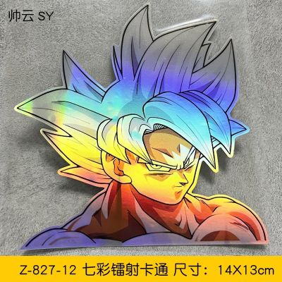 卐☈ Colorful laser reflective stickers body scratches to block cartoon animation car stickers creative decoration luggage stickers