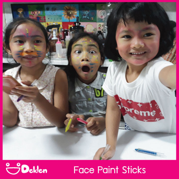 สีเพ้นท์หน้า-face-paint-sticks-สร้างสรรค์ลวดลายลงใบหน้า-สีเรืองแสง-ของเล่นงานปาร์ตี้-กิจกรรมเด็ก