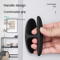 1PC Door Handle Handle  Perforated Glass Sliding Door  Drawer  Wardrobe Handle  Strong Adhesive Sliding Door Door Hardware Locks