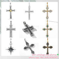 คอลเลกชันจี้ข้ามผู้ชาย David Yurman Gothic Cross Amulet พร้อมปูเพชรชุบเงิน18K สีเหลืองทอง Charm