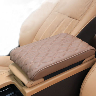 Wave เย็บปักถักร้อย PU หนังรถ Armrest Mat คอนโซลกลาง Arm Rest Protection Cushion Auto Armrests กล่องเก็บ Pad