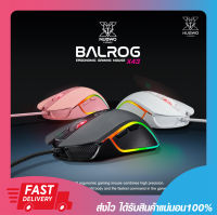 เมาส์เกมมิ่ง เมาส์มาโคร Nubwo X43 Balrog Ergonotic Gaming Mouse เมาส์เกมมิ่งมาโคร RGB รับประกัน 2 ปี