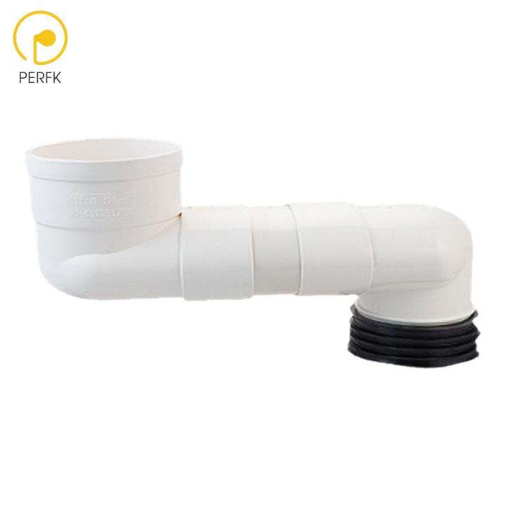 Perfk Flexible Offset Toilet Flange Extension Drain Expanded Hose Adapter Toilet Flange Shifter