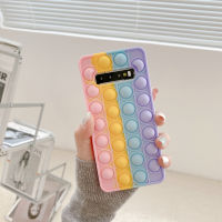 For Samsung S21 S20 Ultra A52 A50 A51 A71 A12 Note9 S9 S10 Plus Case Reliver Stress Fidget Push Bubble Cutebear Antistress Cover