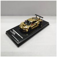 Tarmac Works Diecast 1:64 R8โลหะผสมโมเดลรถยนต์สปอร์ตสีทองของขวัญสำหรับผู้ใหญ่คอลเลกชันคลาสสิกแบบคงที่ที่ประดับตกแต่ง