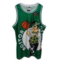 เสื้อกีฬาแขนสั้น ลายทีม NBA Boston Celtics 33 2022# เสื้อกีฬาบาสเก็ตบอล พิมพ์ลายนก สีเขียว