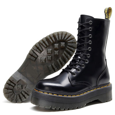 *top●Dr. dr Martens Jadon 10 hole Martin boots womens thick bottom high top leather side zipper