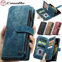 CaseMe Flip Leather Phone Case For Samsung Galaxy A52 A72 A12 A22 A32 A51 A71 A50 A50S A30S Zipper Wallet Card Cover Coque Etui