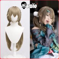 Honkai Star Rail Cosplay Wig Kafka Cosplay Wig HSIU 80CM Light Linen Double Ponytail Long Hair Synthetic Wig+Wig Cap Kafka Wig