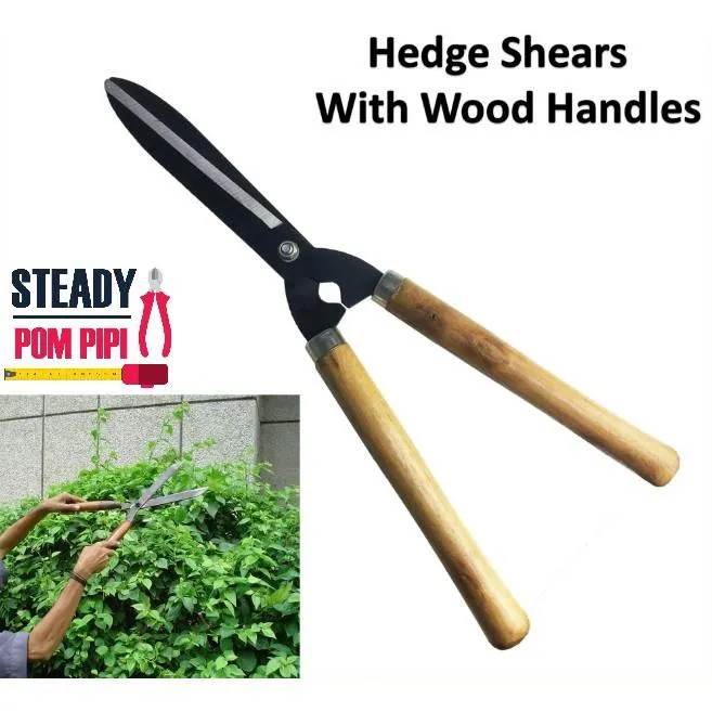 plantyys Big Gardening Wood Handle Grass Scissor cutter Lazada PH