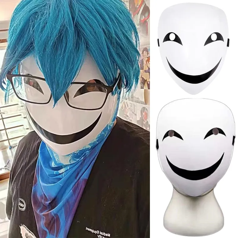 Adjustable Mask Adults Japanese Anime Black Bullet Hiruko White Visible  Helmet Cosplay Costume Props Halloween Gifts Collection