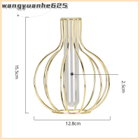 [WYH Store] COD แจกันแก้วทอง hydroponic Plant แจกันดอกไม้ Geometric Glass Test Tube Plant