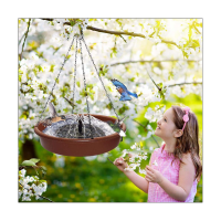 Water Feeder Hangable Sturdy Bird Solar Sprinkler Pedestal Bird Bath Fountain