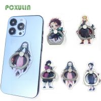 【Extraordinary Products】ที่วางโทรศัพท์อะนิเมะ Demon Slayer Kimetsu No Yaiba อะคริลิค Universal Mobile Holder ขาตั้งสติกเกอร์หมุนได้