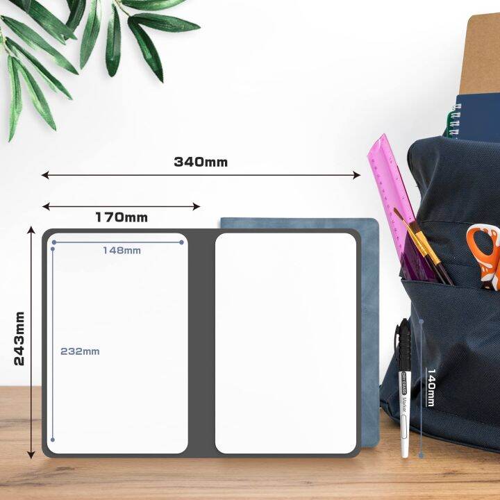 dry-erase-whiteboard-notebook-with-water-based-markers-non-magnetic-small-white-board-for-home-office-school-learning-amp-planner