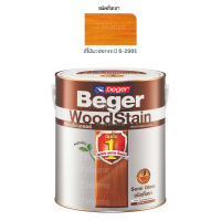 Beger WoodStain สีย้อมไม้เบเยอร์ (ชนิดกึ่งเงา) S-2909  สีไม้มะฮอกนี กระป๋องใหญ่ (ปริมาณ 3.785 ลิตร)