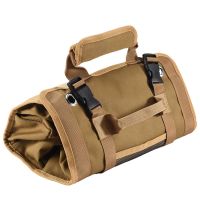 Tool Roll Bag Tool Roll Storage with 3 Detachable Pouches Tool Roll Bag for Electrician Motorcycle Truck