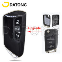 Datong World Modified Car Key Shell สำหรับ VW Volkswagen Golf MK8 Polo Tuguan Superb Octavia ที่นั่ง MQB Flip การ์ดอัพเกรด