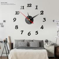 ZZOOI 3D Wall Clock Mirror Wall Stickers Creative DIY Wall Clocks Living Room Removable Art Decal Sticker Home Decor Modern Decoration