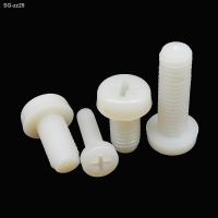 5/10/20/50pcs M2 M2.5 M3 M4 M5 M6 M8 M10 L 5-80mm GB818 White Nylon Plastic Cross Recessed Phillips Pan Round Head Screw Bolt