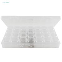 Farfi Transparent 28 Compartment Rhinestone Jewelry Decorations Storage