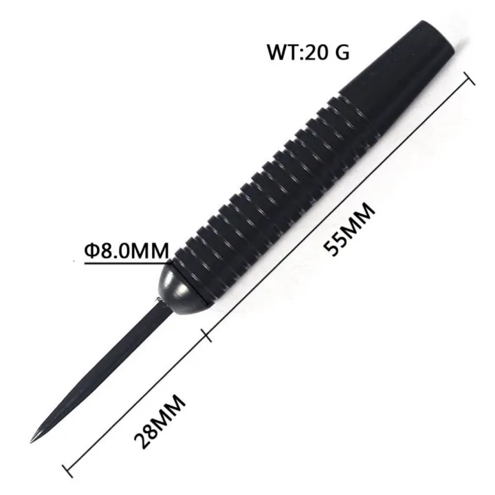 CUESOUL Steel Dartpfeile 20/23/26 G – Schwarz Beschichtete Messingfässer, Mit Aluminiumschaft Und Verschiedenen Flights, Inklusive Etui, Ideal Für Hobby Und Profi