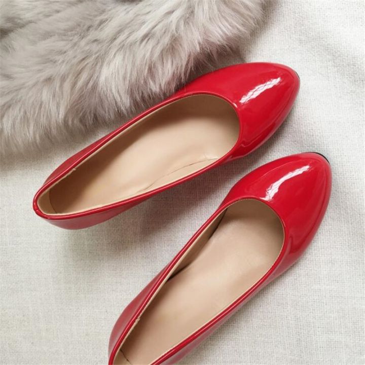 รองเท้าส้นสูงผู้หญิง39คู่-รองเท้าคุณภาพสูงและใหม่ส้นสูงสีดำคลาสสิกสีขาวปั๊มสีขาวสำหรับสาวออฟฟิศเซ็กซี่สีขาวสีแดง