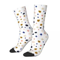 Funny Maple Leaf Autumn Football Socks Polyester Middle Tube Socks for Unisex Non-slip Socks Tights