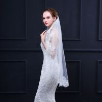 Short Delicate Lace Bridal Veil Ivory Fingertip Veil One Layer Beautiful Wedding Veil  Bridal Accessories EE18021 Hair Accessories