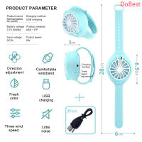 kids Watch shaped Fan Handsfree Mini Portable Air Fan USB rechargeable Practical Durable Baby Feeding Gadget Tiktok Hot fan Student Fan gift