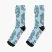 ►✌ Emerald Elephant in the Lilac Evening Socks Golf Socks Sports Stockings Man