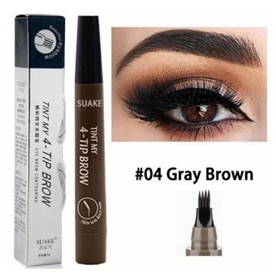 1PC Split Liquid Eyebrow Pencil Eye Brow Enhancer 4 End Type Easy to Color Waterproof Easy to Use Long Lasting 5 Colors