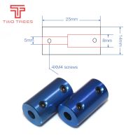 3D Printers Parts Flexible Shaft Coupler D14L25 Aluminum Coupling Bore 5x5/5x8mm Blue Rigid Screw Part For Stepper Motor