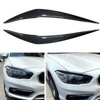 2PC Carbon Fiber Headlight Eyebrow Eyelid Lamp Head Light Eyebrows ABS For BMW F20 F21 116i 118i 120i 125i M135i M140i 2015-2019