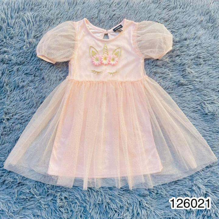 Zunie 126021 UNICORN PUFF SLEEVE TULLE DRESS 5T 6T 6X Lazada PH