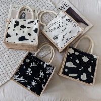 Korean Ins Cute Handbag Bag Female Summer New Student Hand Carrying Lunch Box Lunch Bag Out Snack Bag Tide
