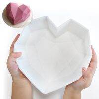 【lz】❒  3D Diamond Love Silicone Baking Mold Food Grade Chocolate Sobremesa Bolo Decoração Bolo de Aniversário