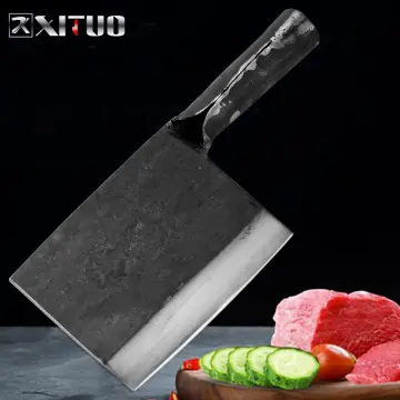 ZHEN VG-10 Series 3-Layer Forged TPR Handle Cleaver Chef Butcher Bone  Chopper Knife